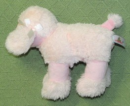 UNIPAK PINK POODLE PLUSH 9&quot; PUPPY DOG STUFFED ANIMAL 2016 with BOWS SELF... - $22.50