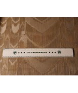 City Of Madison Heights 12&quot; Ruler Michigan MI Green White Plastic 30mm P... - £10.11 GBP