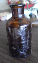 Vintage Amber Glass Medicine Bottle Lysol Made in USA 803 Marked - £13.25 GBP
