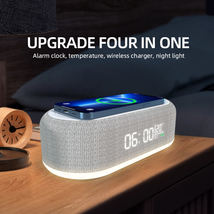 Wireless Charger Alarm Clock and Fast Charging Dock Station for iPhone &amp;... - $29.86