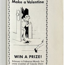 Crayola Binney &amp; Smith Valentine Contest 1933 Advertisement Crayons DWKK12 - £5.49 GBP