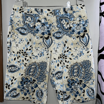 Bamboo traders, floral print cotton shorts, size 16 - £13.12 GBP