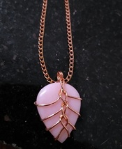 Natural Pink Opal Fancy Cut Shape Pendant, Pink Gemstone Necklace  - $126.00