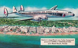 Eastern Airlines Turbo Compound Powered Super C Constellation Postcard C43 - £2.35 GBP
