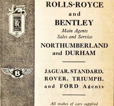 1954 Rolls Royce Bentley Dex Auto Dealership Advertisement Automobilia E... - £15.45 GBP