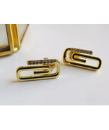 1.50 Ct Round Lab-Created Diamond Paper Clip Stud Earring 14k Yellow Gol... - $141.31 CAD