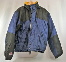 Tommy Hilfiger Expedition Outdoors Spell Out Flag Puffer Jacket 90s Mens Med Vtg - £64.83 GBP