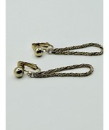 Vintage Bergere Goldtone Rope Chain Dangle Clip-On Earrings ~2” Signed - $12.99