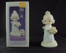 Precious Moments 524387, Take Time To Smell The Flowers, Issued 1994, Fr... - $24.95