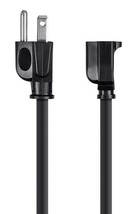 BLACK Grounded 1 ft EXTENSION CORD 12&quot; Power Strip Liberator 16/3 MONOPR... - $18.31
