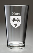 Hart Irish Coat of Arms Pint Glasses - Set of 4 (Sand Etched) - £53.49 GBP