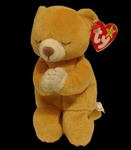 Ty Original Beanie Babies 1999 HOPE Praying Golden Teddy Bear TAG ERRORS - £47.31 GBP