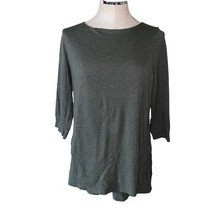 J. Jill Pure Jill 3/4 Sleeve Boat Neck Layered Green Tunic Top Size Medium - $32.05