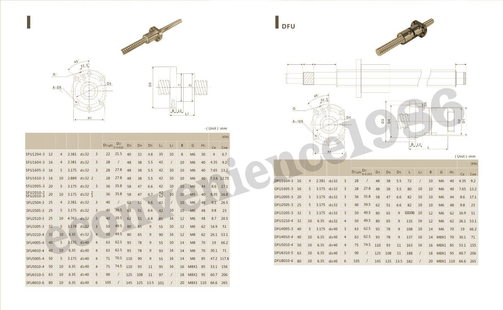 2 sets HSR20CA-400mm Linear rail & RM1610-400 mm Ballscrew &  BK12/BF12 Kit Item image 5
