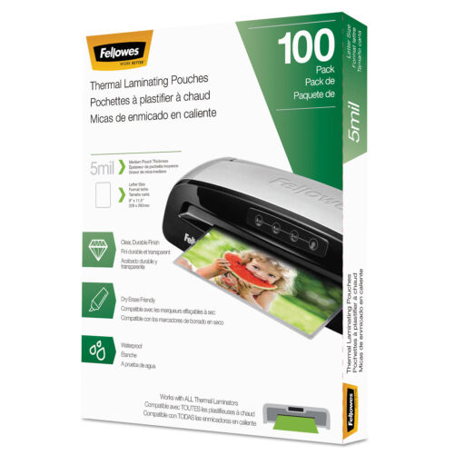 Fellowes 5223001 LAMINATING POUCH LETTER 11.5IN X 9IN LANDSCAPE 5MIL 100PK - $100.74