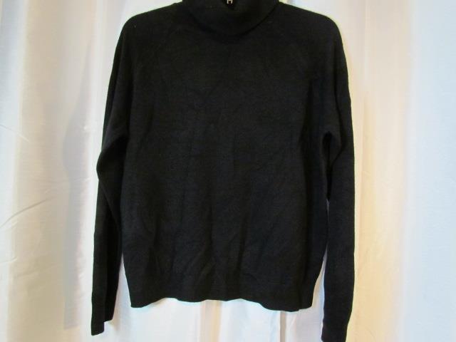 NWOT Karen Scott Long Sleeve Thin Knit Cowl Neck Sweater Sz Med Blk Org ... - $5.69