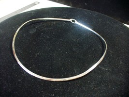 Sterling Silver Cuff Necklace with Hook &amp; Eye Closure - £18.98 GBP