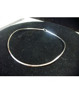 Sterling Silver Cuff Necklace with Hook &amp; Eye Closure - £19.12 GBP