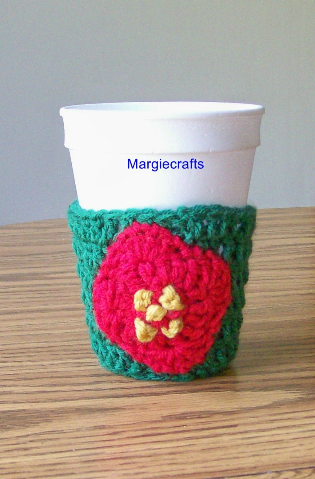 Primary image for Coffee Warmer, Crochet Drink Cozy, Handmade, Christmas Cozy, 