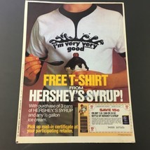 VTG Retro 1986 Hershey's Syrup FREE T-Shirt & Dole Pineapple Print Ad Coupon - $18.95