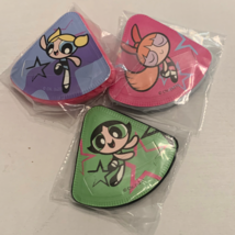 Powerpuff Girls Makeup Powder Puffs 3pc Set Soft Teardrop Cartoon Network NEW - £11.01 GBP