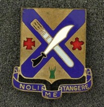 Vintage US Military DUI Unit Insignia Pin 2nd Infantry Regiment Noli Me Tangere - $14.45