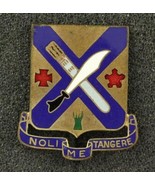Vintage US Military DUI Unit Insignia Pin 2nd Infantry Regiment Noli Me ... - £11.33 GBP