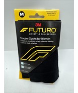 Futuro Trouser Socks Women ￼ Moderate Compression Knee Medium Black COMB... - $7.29