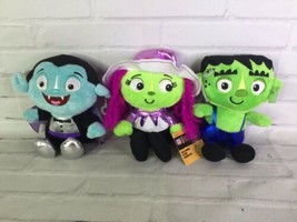 Dan Dee Halloween Plush Character Vampire Witch Frankenstein Stuffed Toy Lot - £33.75 GBP