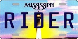 Rider Mississippi Novelty Metal License Plate LP-6593 - £15.85 GBP