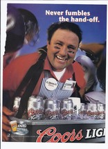 1998 Coors Beer Print Ad Vintage football 8.5&quot; x 11&quot; - £15.50 GBP