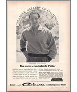 1950s Arnel Men&#39;s Shirts PRINT AD MLB Player Bob Feller (Celanese Fiber)... - $140.88 MXN