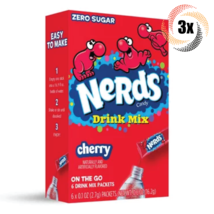 3x Packs Nerds Cherry Flavor On The Go Drink Mix | 6 Singles Each | .6oz - £8.90 GBP