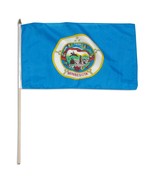 1 Dozen 12&quot;x18&quot; Minnesota State Stick Flags 12x18in Handheld - $487.89 MXN