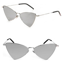Saint Laurent Jerry Ysl 303 003 Silver Black Mirrored Angular Sunglasses SL303 - £315.88 GBP