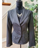 BCBG Maxazria Women Black Wool Single Breasted Button Fronts Blazer Size... - £29.90 GBP