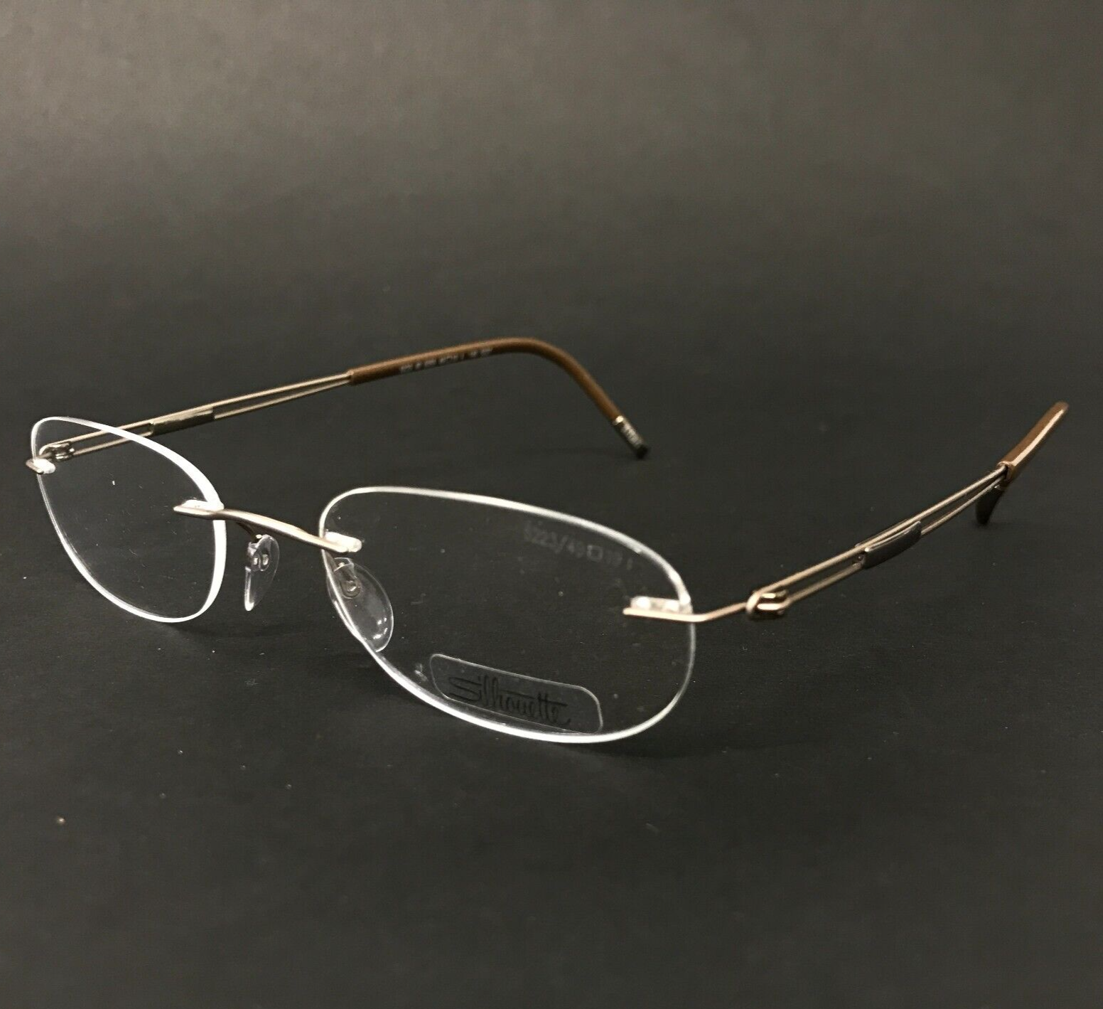 Primary image for Silhouette Eyeglasses Frames 5223 40 6055 Brown Gray Rectangular 49-19-145