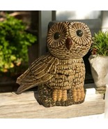 Vintage Mid Century 7” Ceramic Owl Figure Vase Planter Big Eyed HandPain... - $20.68