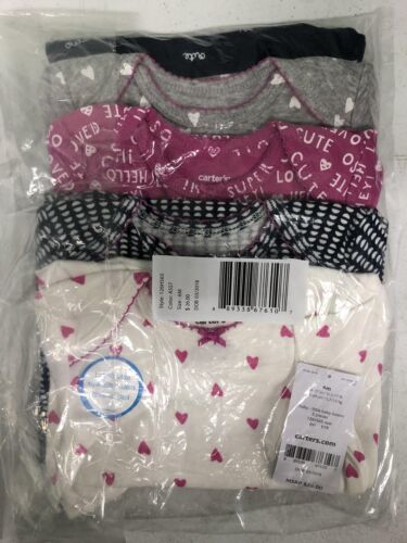 Primary image for Carter's Baby Girls’ 5 Pack Original Bodysuits, Hearts Size 6 Months