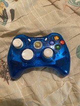 Rock Candy Xbox 360 Wired Controller Blue Transparent Missing Wire Untested - €6,83 EUR