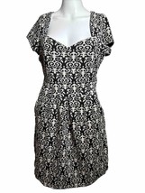 Anthropologie Deletta Dress Women Medium Caledonia Cutout Black Stretch - AC - £13.25 GBP
