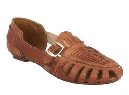 Womens 772 Real Mexican Brown Huarache Leather Flip Flop Sandals Slippers - $34.95