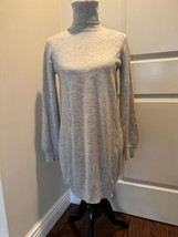 Barney&#39;s Co Op Turtleneck Beige Gray Melange Cashmere Blend Long Sweater... - $88.11