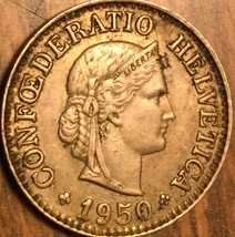 1950 Switzerland Confoederatio Helvetica 10 Rappen Coin - £1.89 GBP