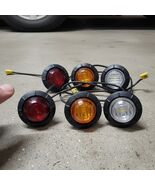 6 Pcs Trailer Side Marker 3/4 Round LED Lights 12V Front/Rear Amber Red ... - $21.25 CAD