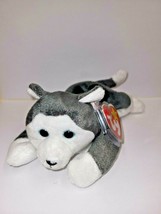 Vintage 1999 TY Beanie Buddies Nanook Husky Plush Dog Stuffed Animal (Retired) - £8.63 GBP