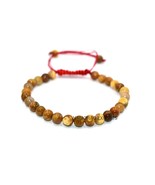 Natural Fossil Coral 6x6 mm Beads Thread Bracelet ATB-20 - £7.25 GBP