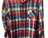 Bogari Designed in Italy Flannel Shirt Mens M Button Up Plaid Casual Cab... - $11.69