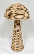 Vintage Woven Wicker Cane Mushroom Statue Art 13 1/4 inch Excellent Shape - $1,072.02 MXN