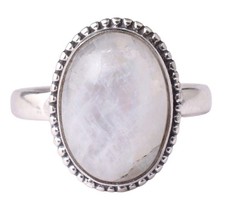 Rainbow Moonstone 925 Silver Fine Beautiful Jewelry Lovely Gift Ring For Women - £35.38 GBP